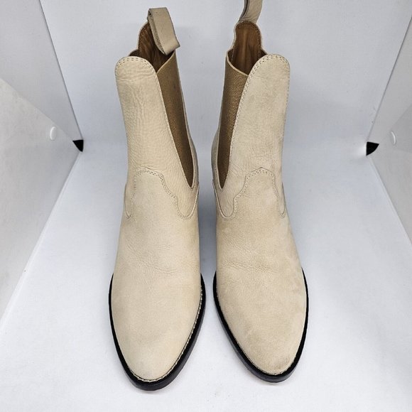 Chloe Calfskin Suede Ankle Boot Biscotti Beige Size 36 - Picture 13 of 16